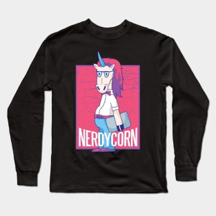 Nerdycorn Cute Unicorn Nerd Gift Idea Long Sleeve T-Shirt